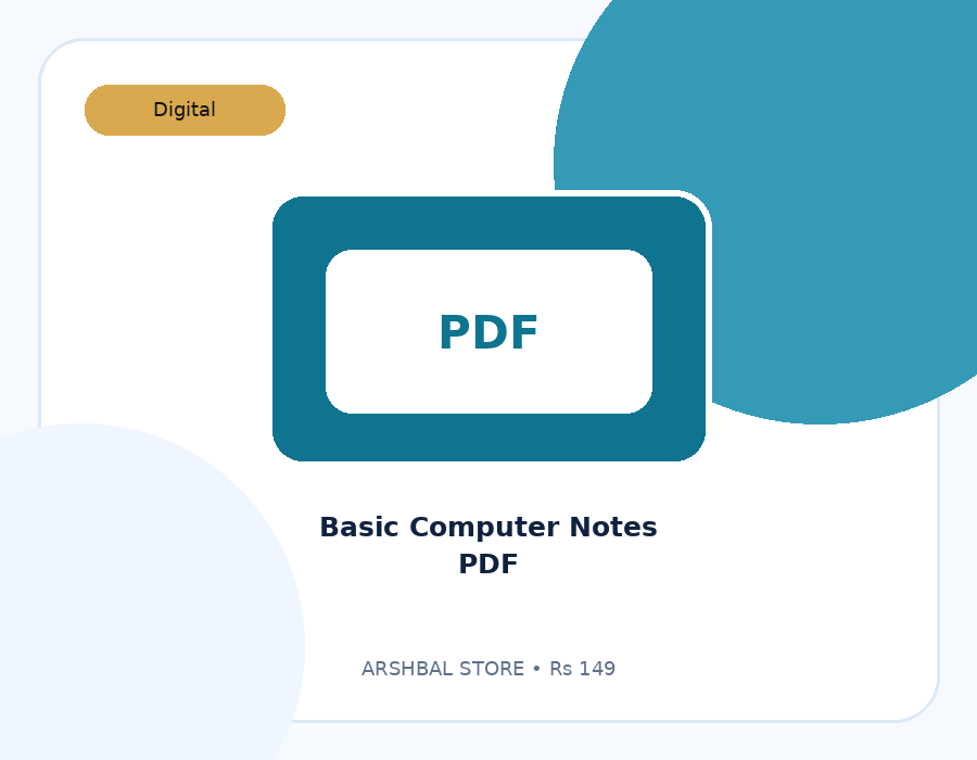 Basic Computer Notes PDF