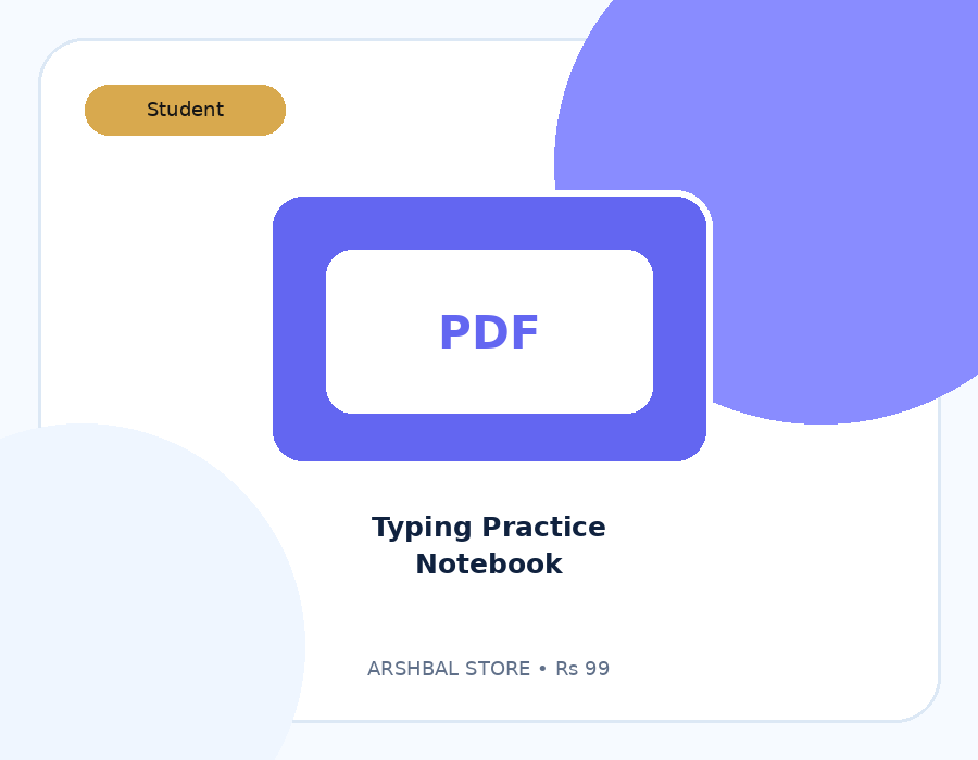 Typing Practice Notebook